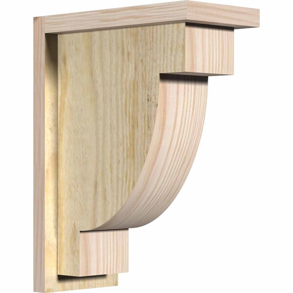 Ekena Millwork Alpine Rough Sawn Corbel w/Backplate, Douglas Fir, 6"W x 12"D x 16"H COR06X12X16ALP01RDF - main